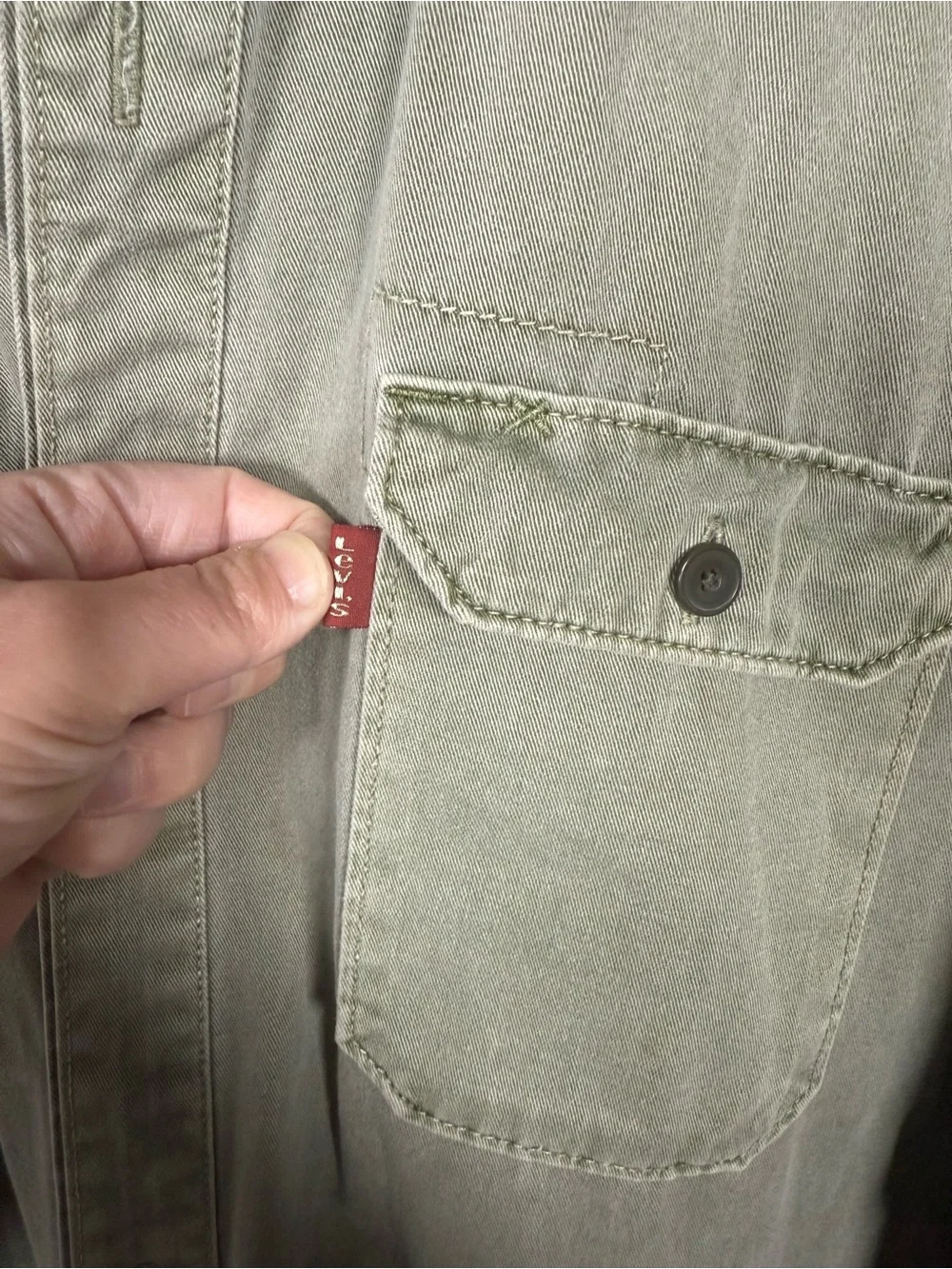 Levi’s Green Cotton Oversized Utility Shacket Button Down Men’s XXXL - Picture 6 of 10